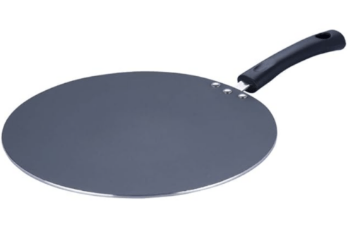 Vinod Zest Aluminium Non Stick Flat Multi Tawa - 32.5 cm | Triple Layer Ceramic Coating | 4mm Extra Thick Roti Tawa | Bakelite Handle | Gas and Induction base | 1 Year Warranty